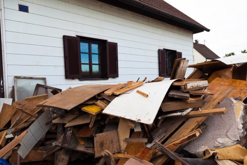 Household items being cleared from a loft