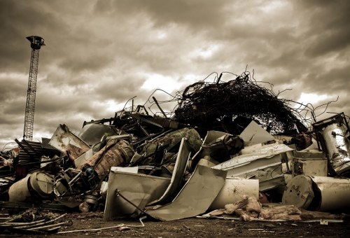 Residents sorting their waste